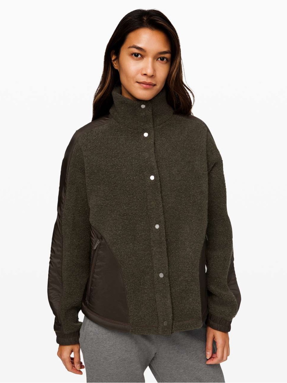 Lululemon Go Cozy Green Sherpa Jacket